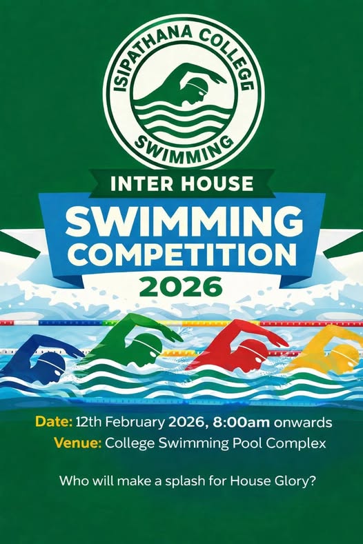 Four houses, one pool, zero mercy. Isipathana’s inter-house swimming championship 2026 is here