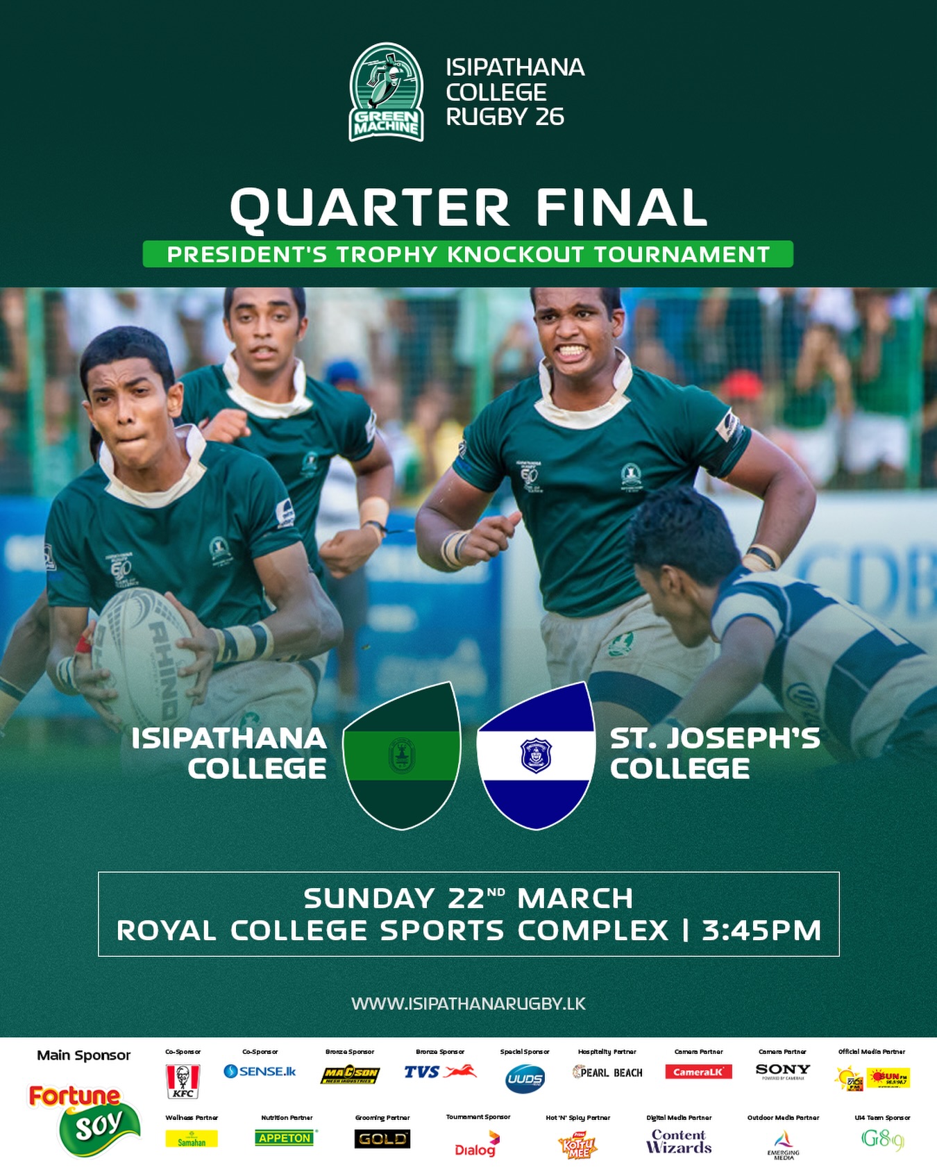Presidents Trophy  Quarter Final  – Isipathana Vs St. Joseph’s